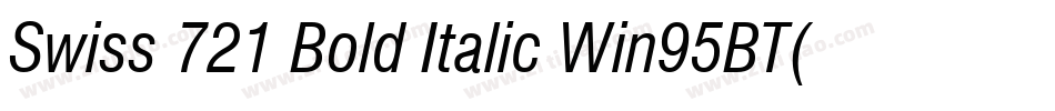 Swiss 721 Bold Italic Win95BT(1)字体转换